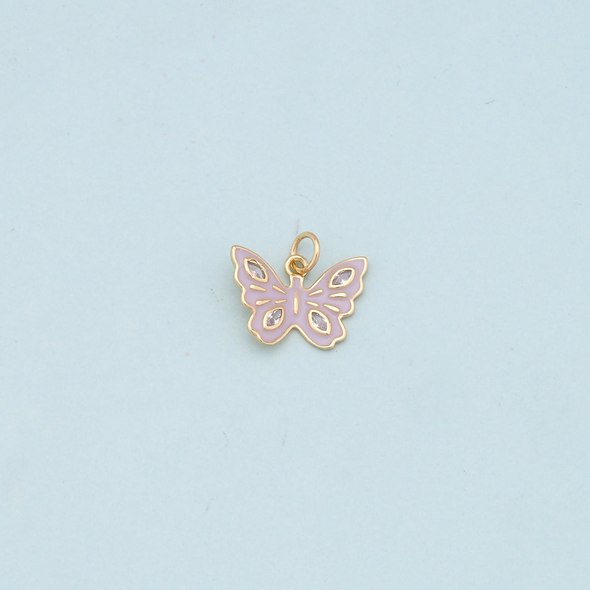 Gold Butterfly Charms,18K Gold Filled Butterfly Pendant,Butterfly Charm Bracelet Necklace for DIY Jewelry Making Supply