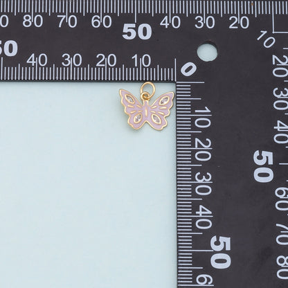 Gold Butterfly Charms,18K Gold Filled Butterfly Pendant,Butterfly Charm Bracelet Necklace for DIY Jewelry Making Supply
