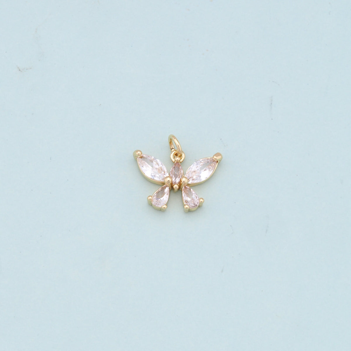 Gold Butterfly Charms,18K Gold Filled Butterfly Pendant,Butterfly Charm Bracelet Necklace for DIY Jewelry Making Supply