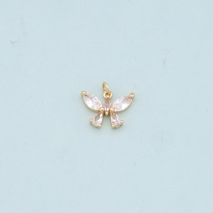 Gold Butterfly Charms,18K Gold Filled Butterfly Pendant,Butterfly Charm Bracelet Necklace for DIY Jewelry Making Supply