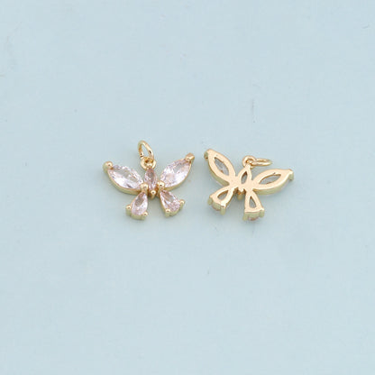 Gold Butterfly Charms,18K Gold Filled Butterfly Pendant,Butterfly Charm Bracelet Necklace for DIY Jewelry Making Supply