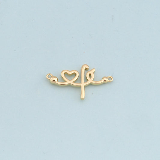 Gold stethoscope Charms,18K Gold Filled stethoscope Pendant,stethoscope Charm Bracelet Necklace for DIY Jewelry Making Supply