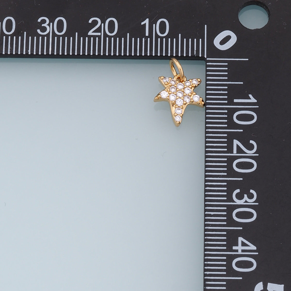 18K Gold Filled Star Pendant,CZ Star Charm Bracelet Necklace for DIY Jewelry Making Supply