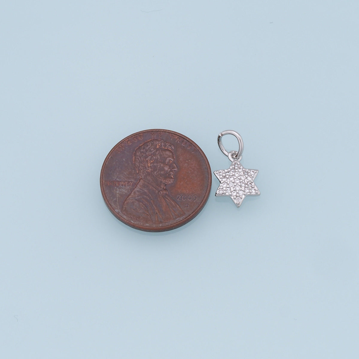 18K Gold Filled Star Pendant,CZ Star Charm Bracelet Necklace for DIY Jewelry Making Supply