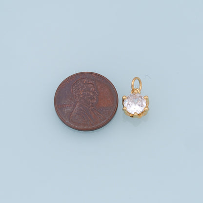18K Gold Filled Star Pendant,CZ Star Charm Bracelet Necklace for DIY Jewelry Making Supply