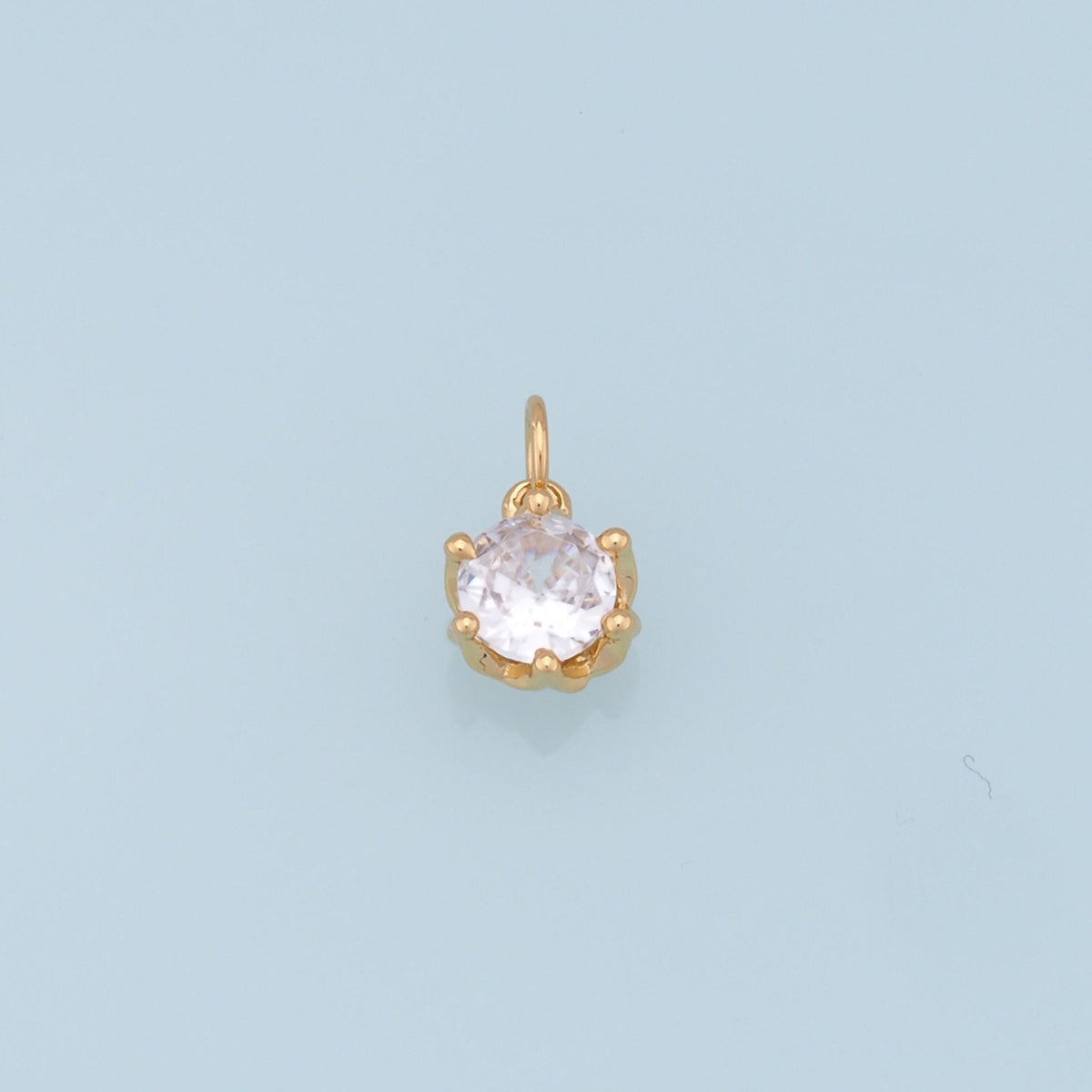 18K Gold Filled Star Pendant,CZ Star Charm Bracelet Necklace for DIY Jewelry Making Supply