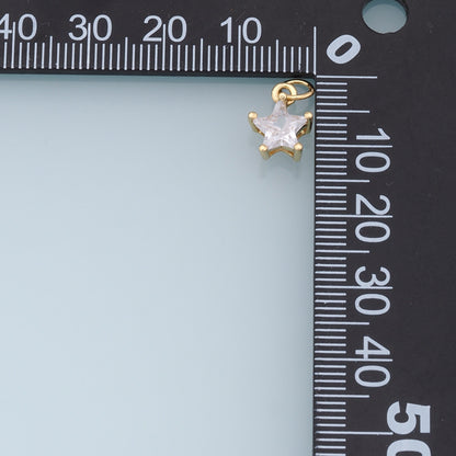 18K Gold Filled Star Charm Pendant for Jewelry Making