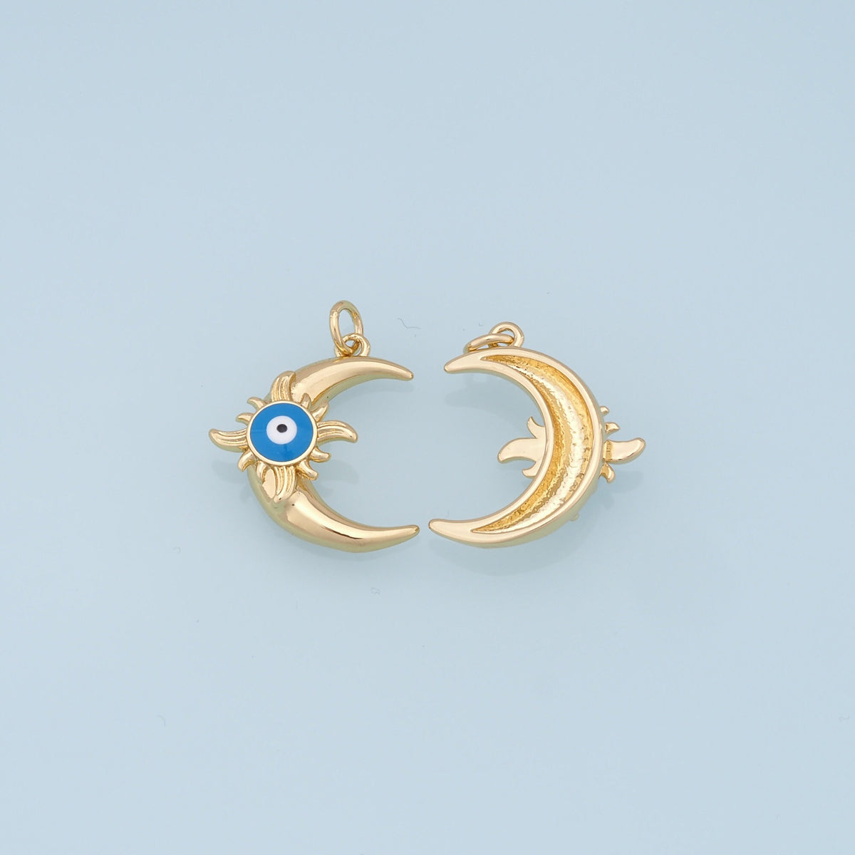 18K Gold Filled Evil Eye Charm Pendant for Jewelry Making