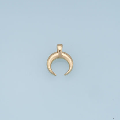 18K Gold Filled Moon Pendant,Moon Charm Bracelet Necklace for DIY Jewelry Making Supply