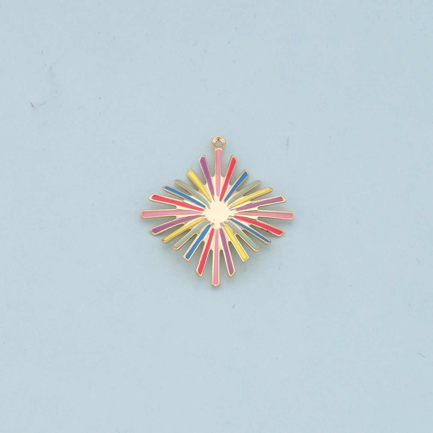 Gold Colorful Enamel Charms,18K Gold Fille Enamel Pendant,Enamel Charm Bracelet Necklace for DIY Jewelry Making Supply