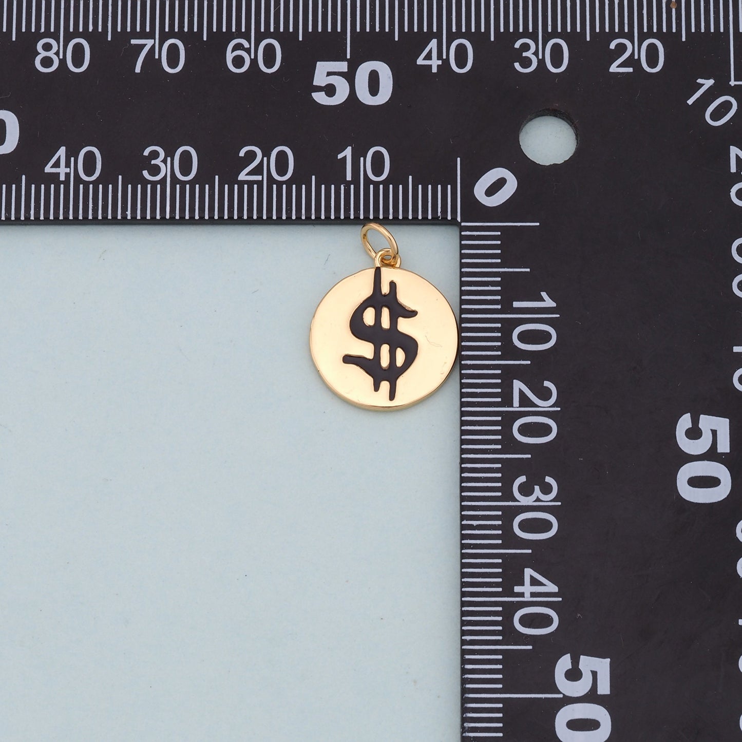 Gold Money Symbol Charms,18K Gold Filled Money Pendant,Money Charm Bracelet Necklace for DIY Jewelry Making Supply