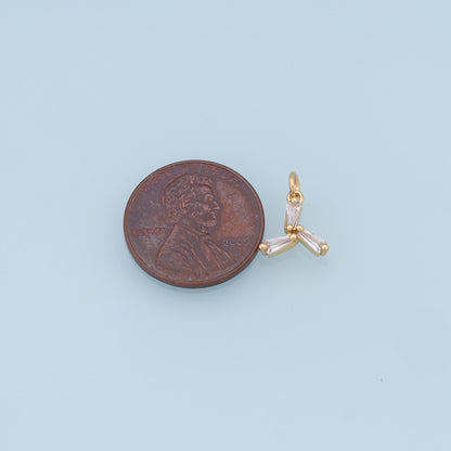 Gold Windmill Charms,18K Gold Filled CZ Windmill Pendant,Silver Windmill Charm Bracelet Necklace for DIY Jewelry Making Supply