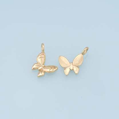Gold Butterfly Charms,18K Gold Filled Butterfly Pendant,Butterfly Charm Bracelet Necklace for DIY Jewelry Making Supply