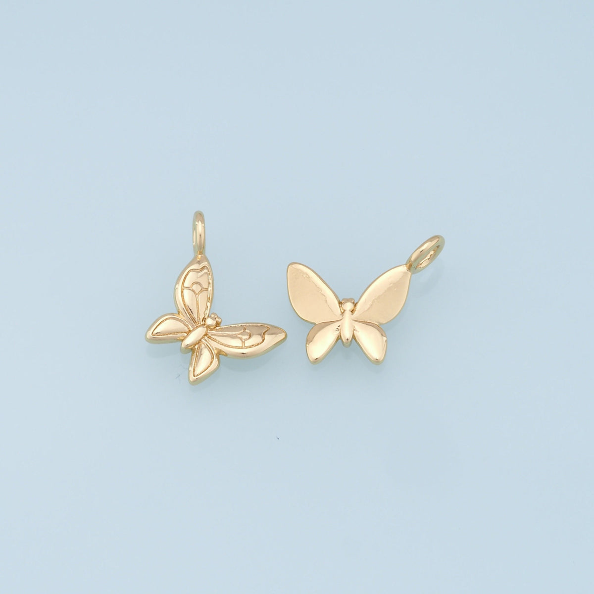 Gold Butterfly Charms,18K Gold Filled Butterfly Pendant,Butterfly Charm Bracelet Necklace for DIY Jewelry Making Supply