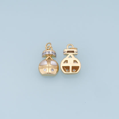 Gold Cable Car Charms,18K Gold Filled CZ Cable Car Pendant,Ski Lift Charm Bracelet Necklace for DIY Jewelry Making Supply