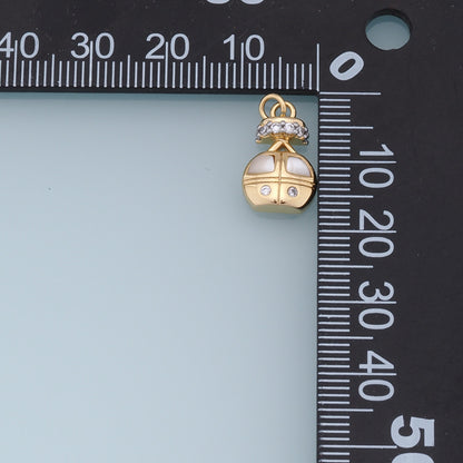 Gold Cable Car Charms,18K Gold Filled CZ Cable Car Pendant,Ski Lift Charm Bracelet Necklace for DIY Jewelry Making Supply