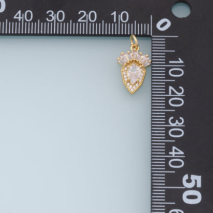 Gold Carrot Charms,18K Gold Filled CZ Carrot Pendant,Vegetable Charm Bracelet Necklace for DIY Jewelry Making Supply