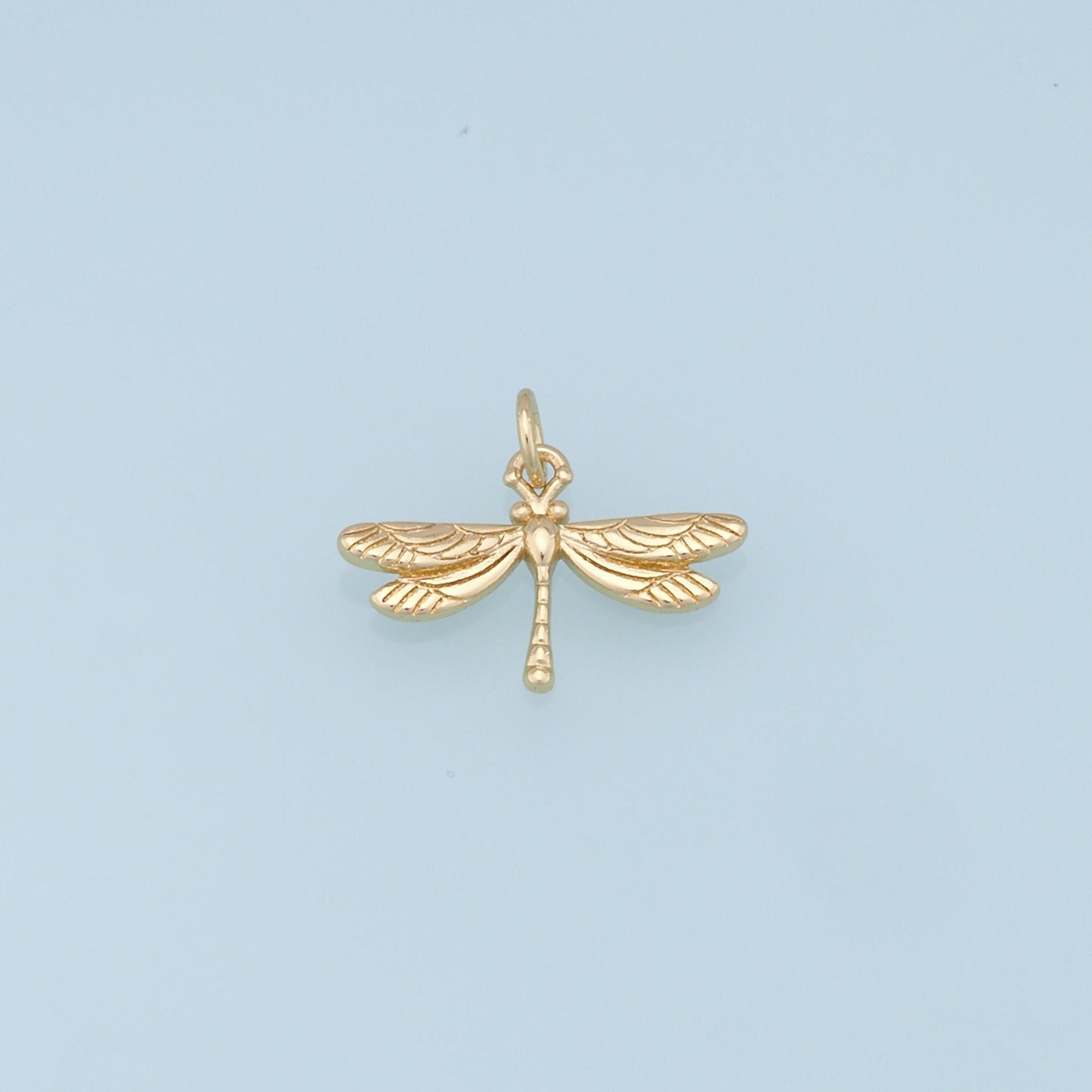 Gold Dragonfly Charms,18K Gold Filled Dragonfly Pendant,Dragonfly Charm Bracelet Necklace for DIY Jewelry Making Supply