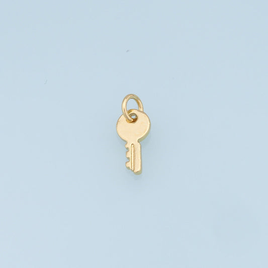 Gold key Charms,18K Gold Filled Key Pendant,key Charm Bracelet Necklace for DIY Jewelry Making Supply