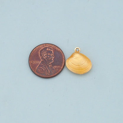 Gold Shell Charms,18K Gold Filled Conch Shell Pendant,Conch Shell Charm Bracelet Necklace for DIY Jewelry Making Supply