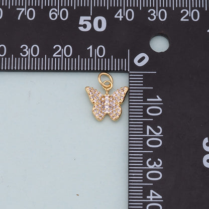 Gold Butterfly Charms,18K Gold Filled Butterfly Pendant,Butterfly Charm Bracelet Necklace for DIY Jewelry Making Supply