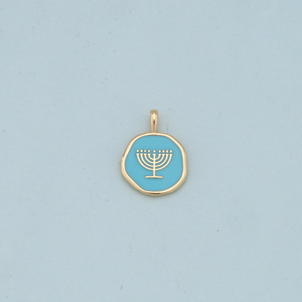 18K Gold Filled Hand Enamel Charm Pendant for Jewelry Making