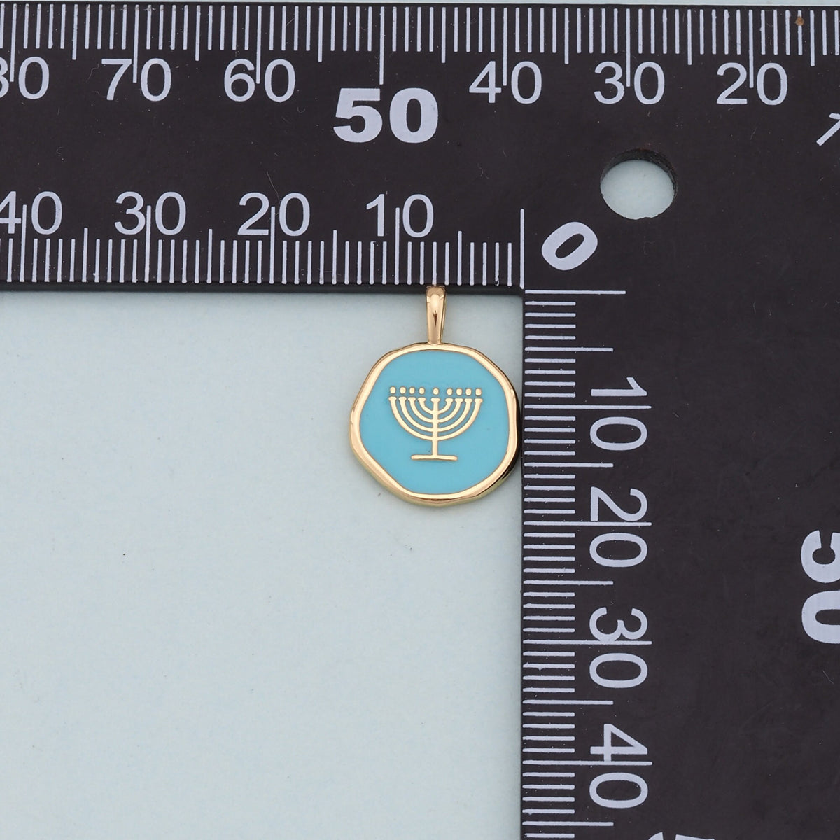 18K Gold Filled Hand Enamel Charm Pendant for Jewelry Making
