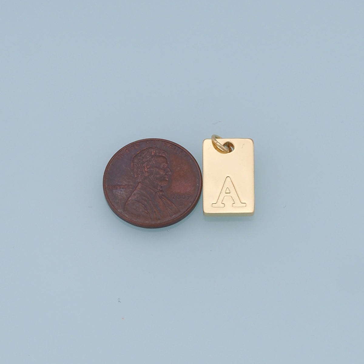 18K Gold Filled Letter Charm Pendant for Jewelry Making