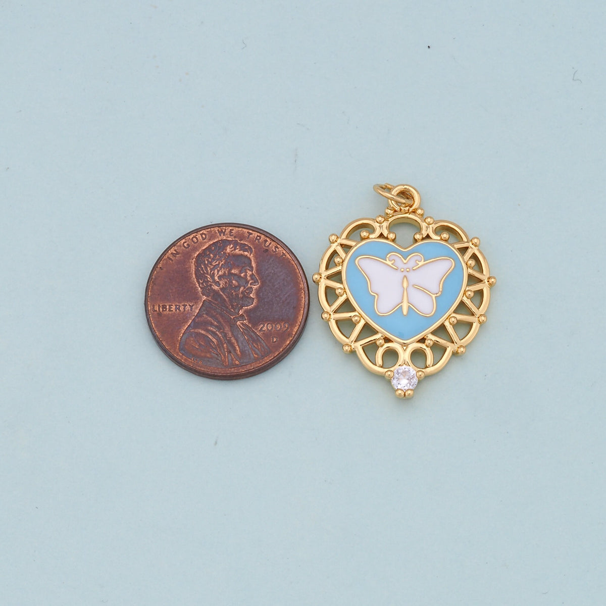 Gold Butterfly Charms,18K Gold Filled Butterfly Pendant,Butterfly Charm Bracelet Necklace for DIY Jewelry Making Supply