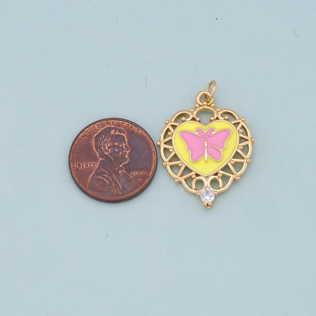 Gold Butterfly Charms,18K Gold Filled Butterfly Pendant,Butterfly Charm Bracelet Necklace for DIY Jewelry Making Supply