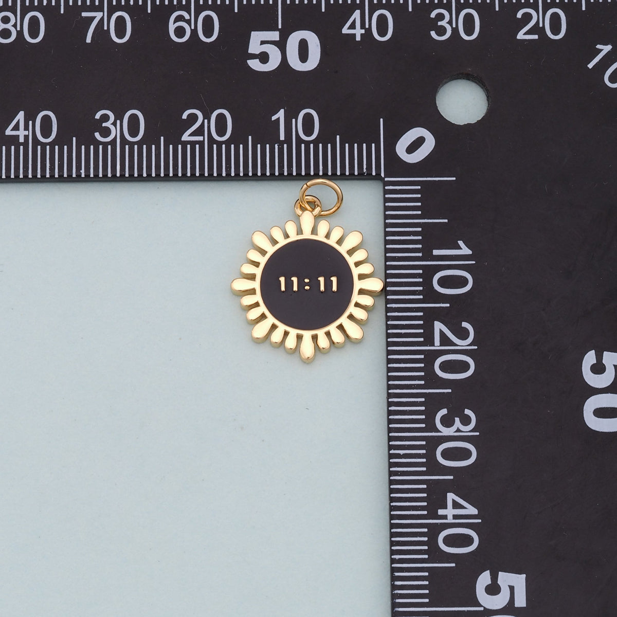 Gold 11:11 Charms,18K Gold Filled angel numbers Pendant,angel numbers Charm Bracelet Necklace for DIY Jewelry Making Supply