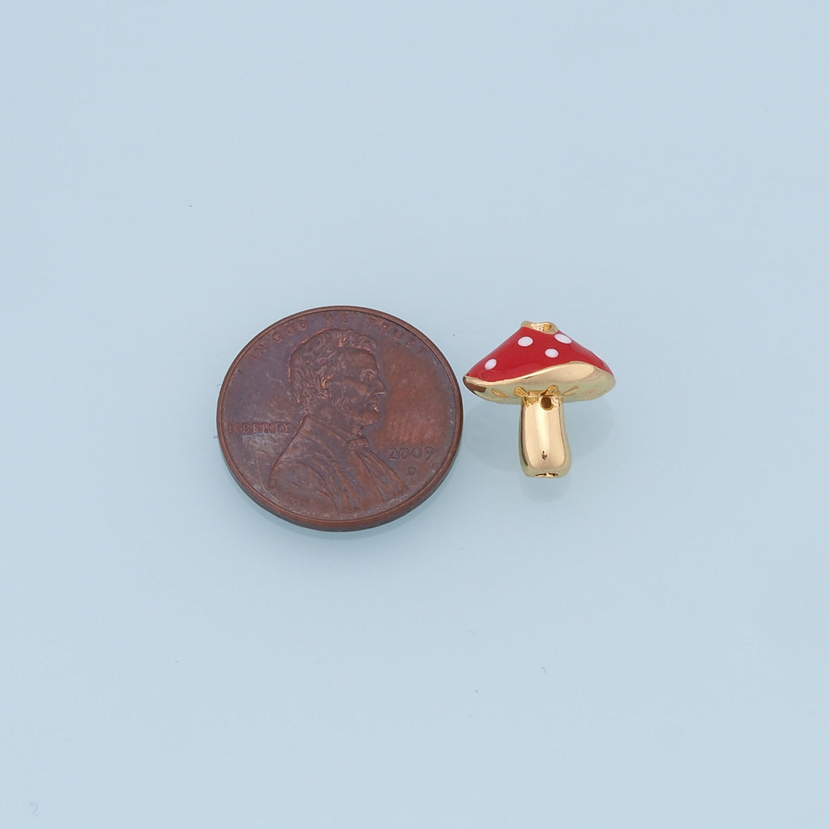 Gold Mushroom Beads Charms,18K Gold Filled Mushroom spacer beads,Mushroom Charms Bracelet Necklace for DIY Jewelry Making Sup