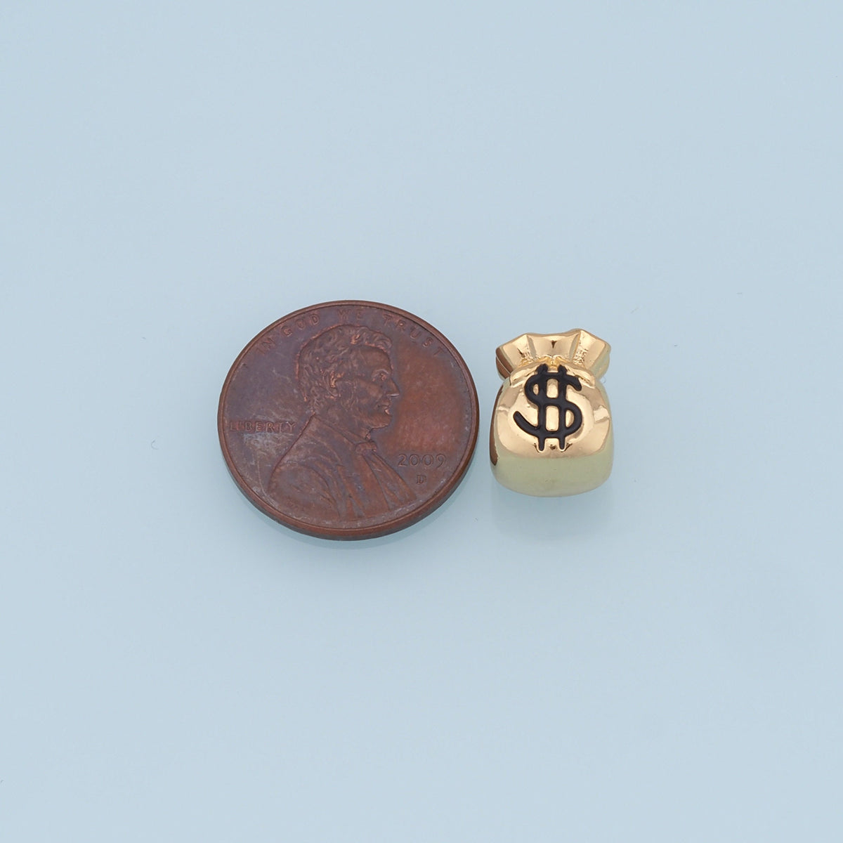 Gold Money Bag Beads Charms,18K Gold Filled Money Bag spacer beads,Money Bag Charms Bracelet Necklace for DIY Jewelry Making 