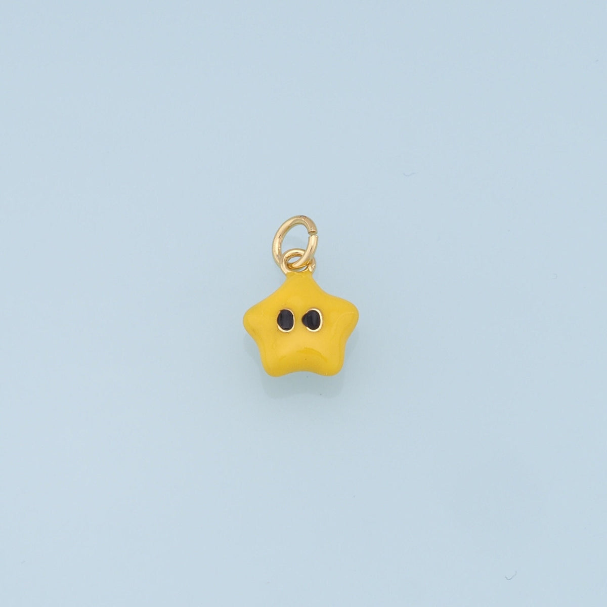 18K Gold Filled Enamel Star Charm Pendant for Jewelry Making