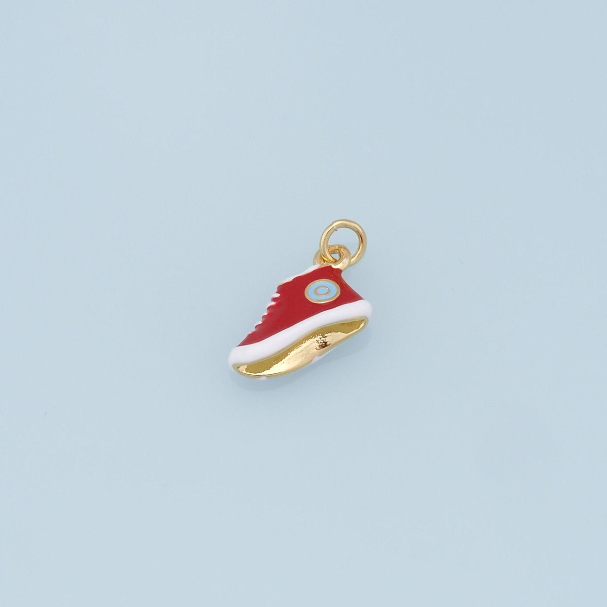 18K Gold Filled Hand Enamel Charm Pendant for Jewelry Making