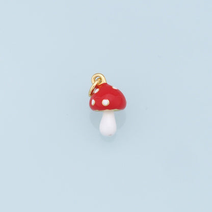18K Gold Filled Enamel Charm Pendant for Jewelry Making