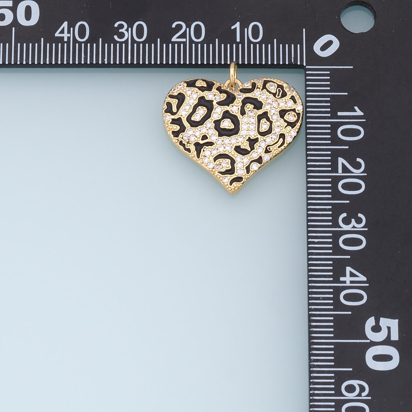 Gold Heart Charms,18K Gold Filled Heart Pendant,CZ Heart Charm Bracelet Necklace for DIY Jewelry Making Supply