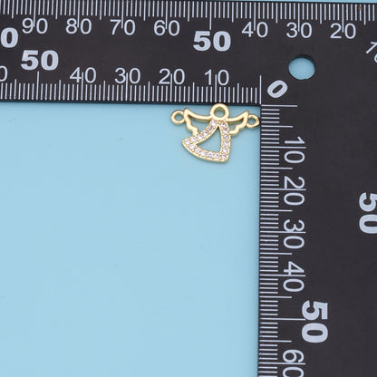 Gold Angel Charms,18K Gold Filled CZ Angel Pendant,Angel Charm Bracelet Necklace for DIY Jewelry Making Supply