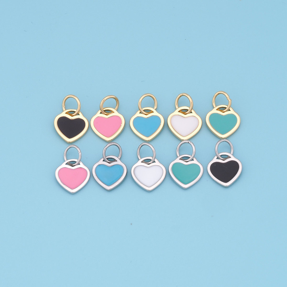 18K Gold Filled Heart Charm Pendant for Jewelry Making