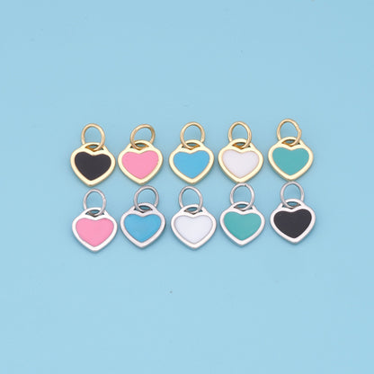 18K Gold Filled Heart Charm Pendant for Jewelry Making
