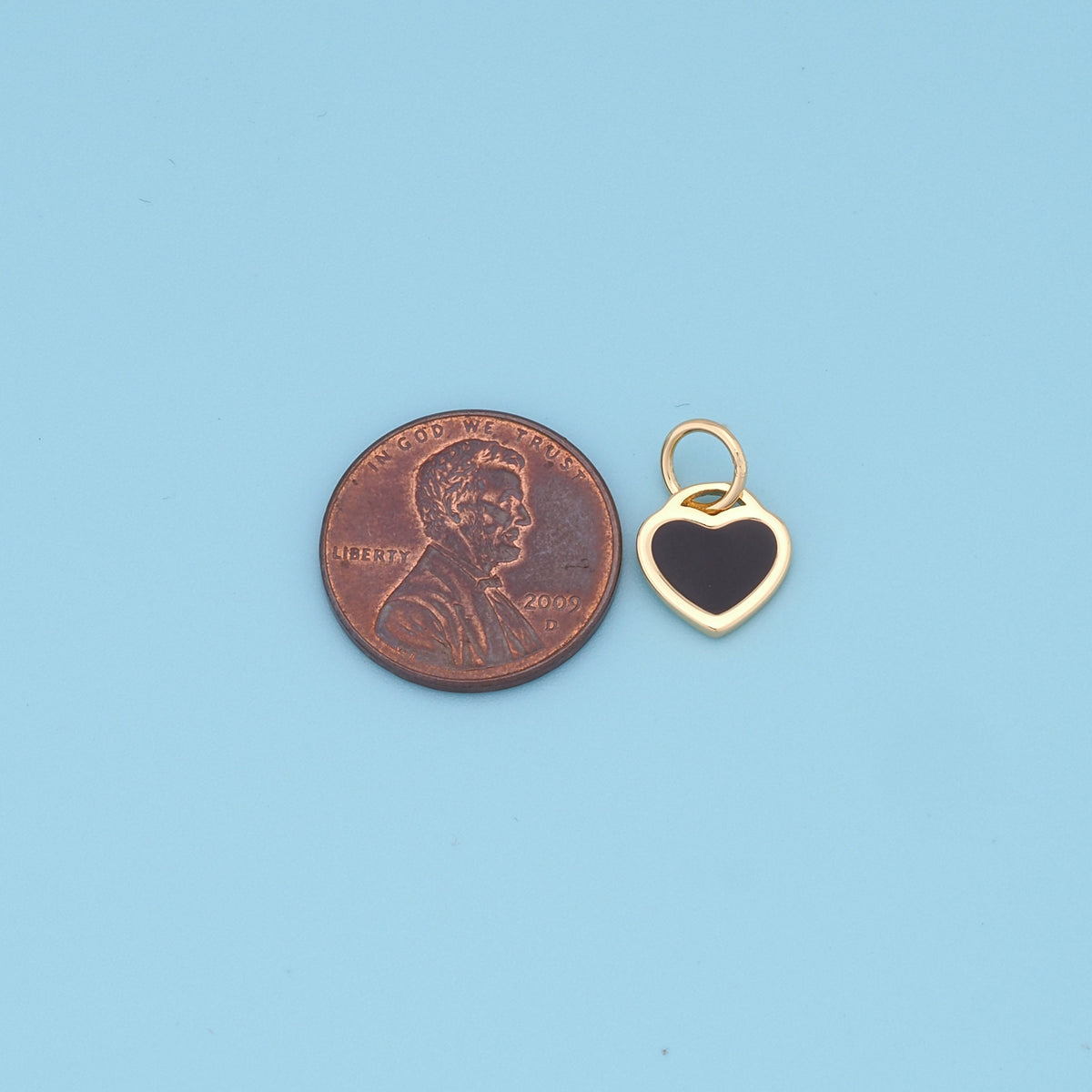 18K Gold Filled Heart Charm Pendant for Jewelry Making