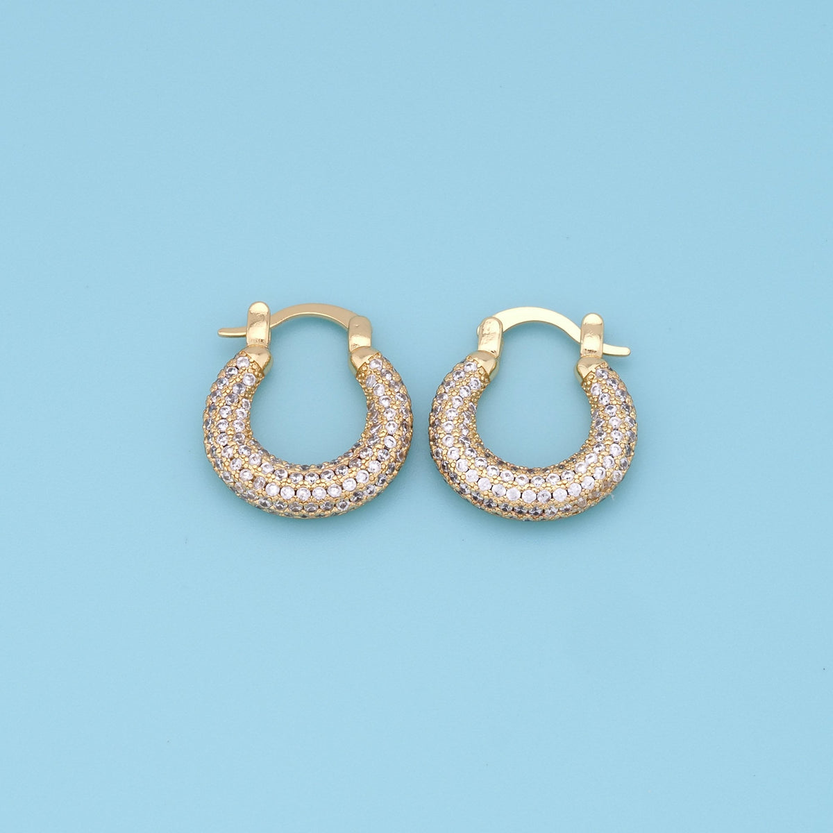 1pair 14K Gold Filled Thick Hoops Earrings,Gold Earrings,Dainty Hoops Huggie,Gold Huggies Hoop Earrings