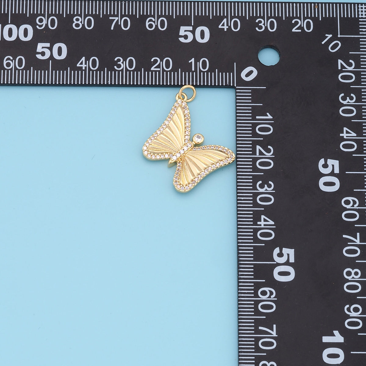 Gold Butterfly Charms,18K Gold Filled Butterfly Pendant,insect Charm Bracelet Necklace for DIY Jewelry Making Supply