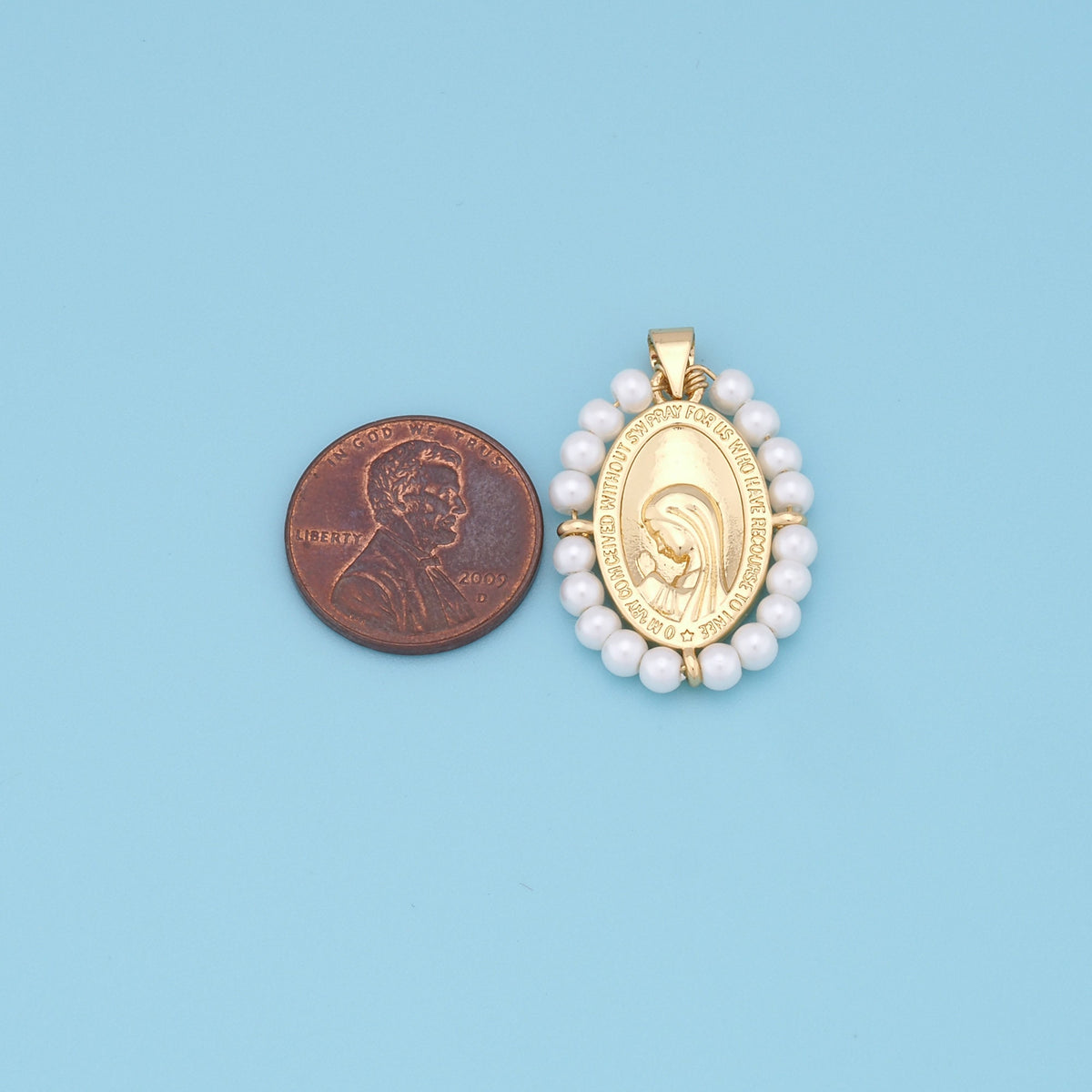 Gold Pray virgin mary Charms,18K Gold Filled pray Our Lady Pendant Bracelet Necklace for DIY Jewelry Making Supply
