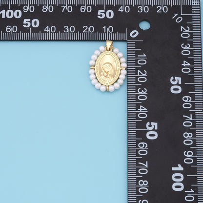 Gold Pray virgin mary Charms,18K Gold Filled pray Our Lady Pendant Bracelet Necklace for DIY Jewelry Making Supply