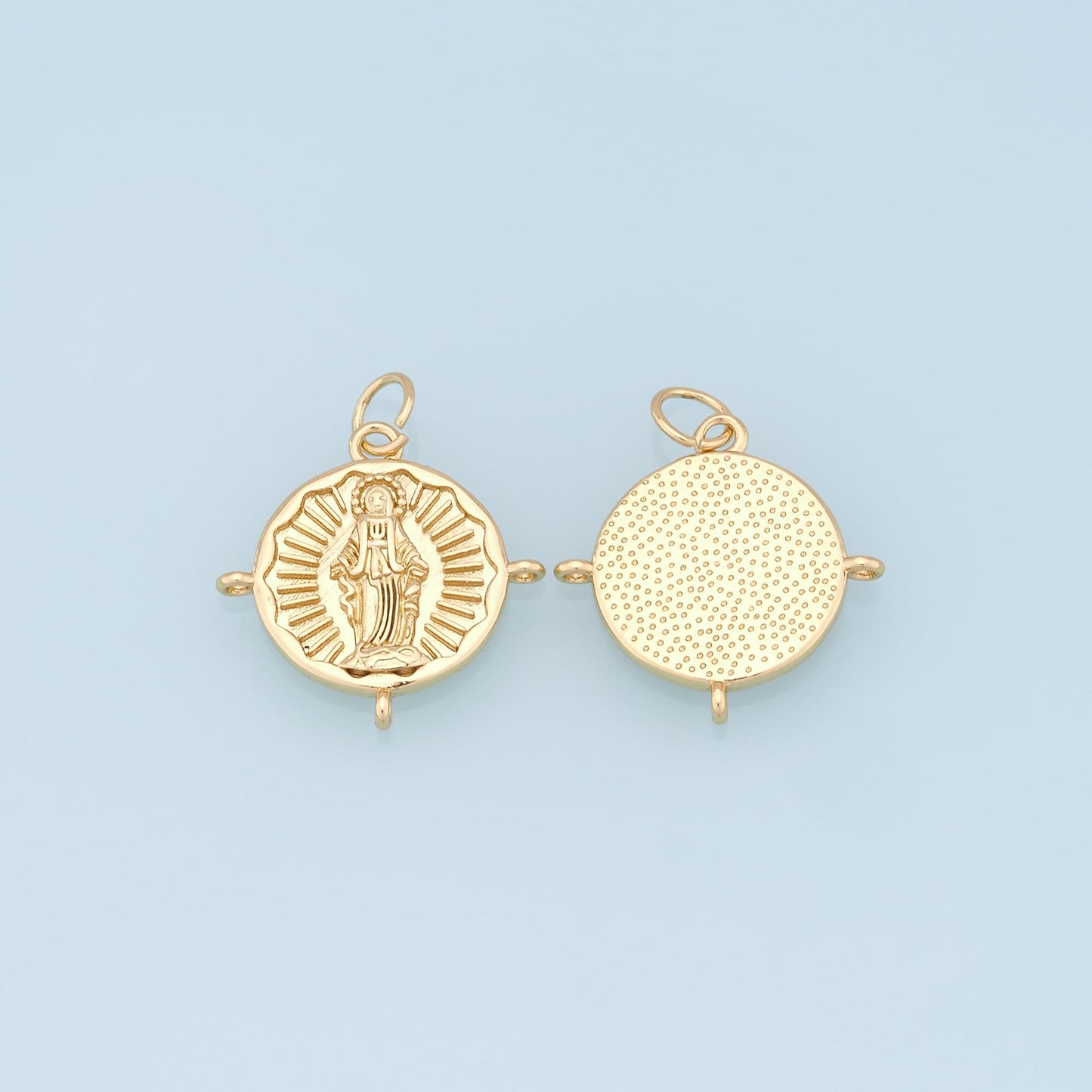 Gold Pray virgin mary Charms,18K Gold Filled pray Our Lady Pendant Bracelet Necklace for DIY Jewelry Making Supply