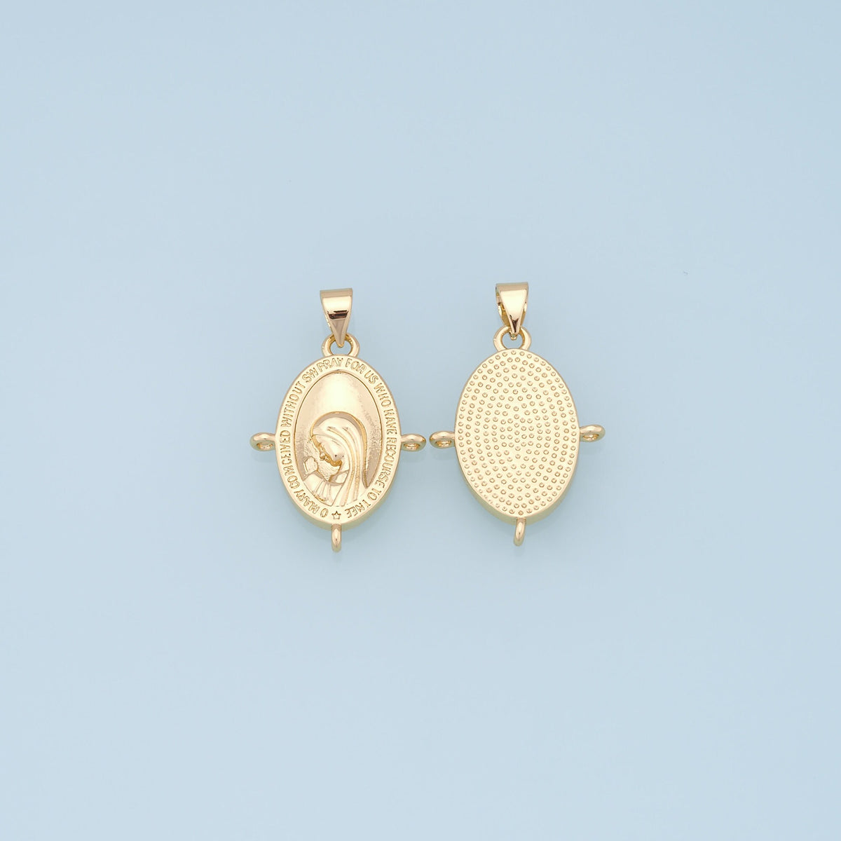 Gold Pray virgin mary Charms,18K Gold Filled pray Our Lady Pendant Bracelet Necklace for DIY Jewelry Making Supply
