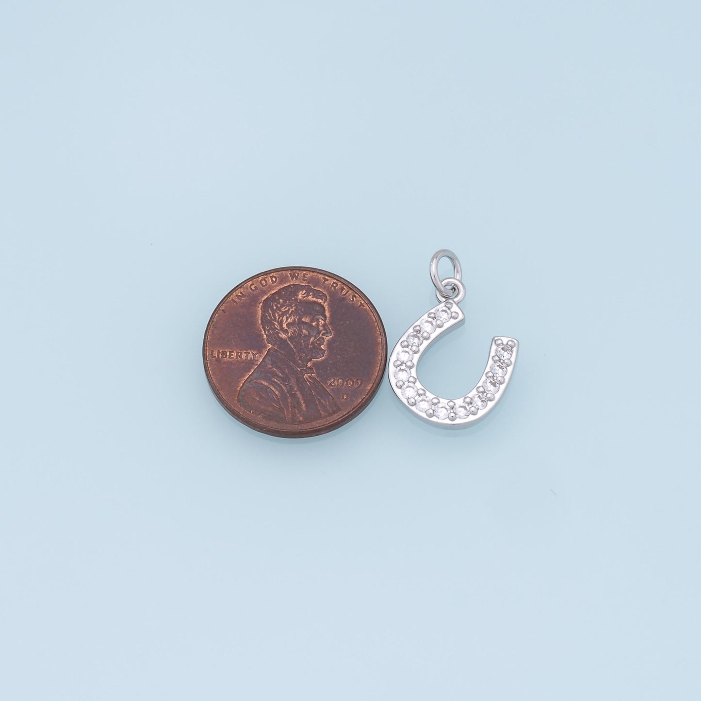Gold horseshoe Charms,18K Gold Filled CZ horseshoe Pendant,horseshoe Charm Bracelet Necklace for DIY Jewelry Making Supply