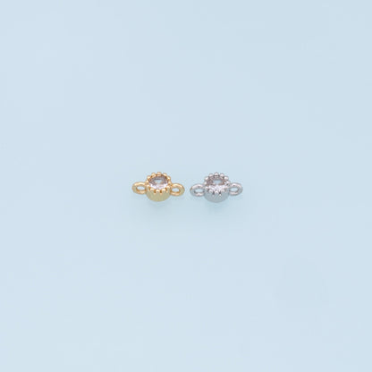 18K Gold Filled Round Connector for Jewelry Making
