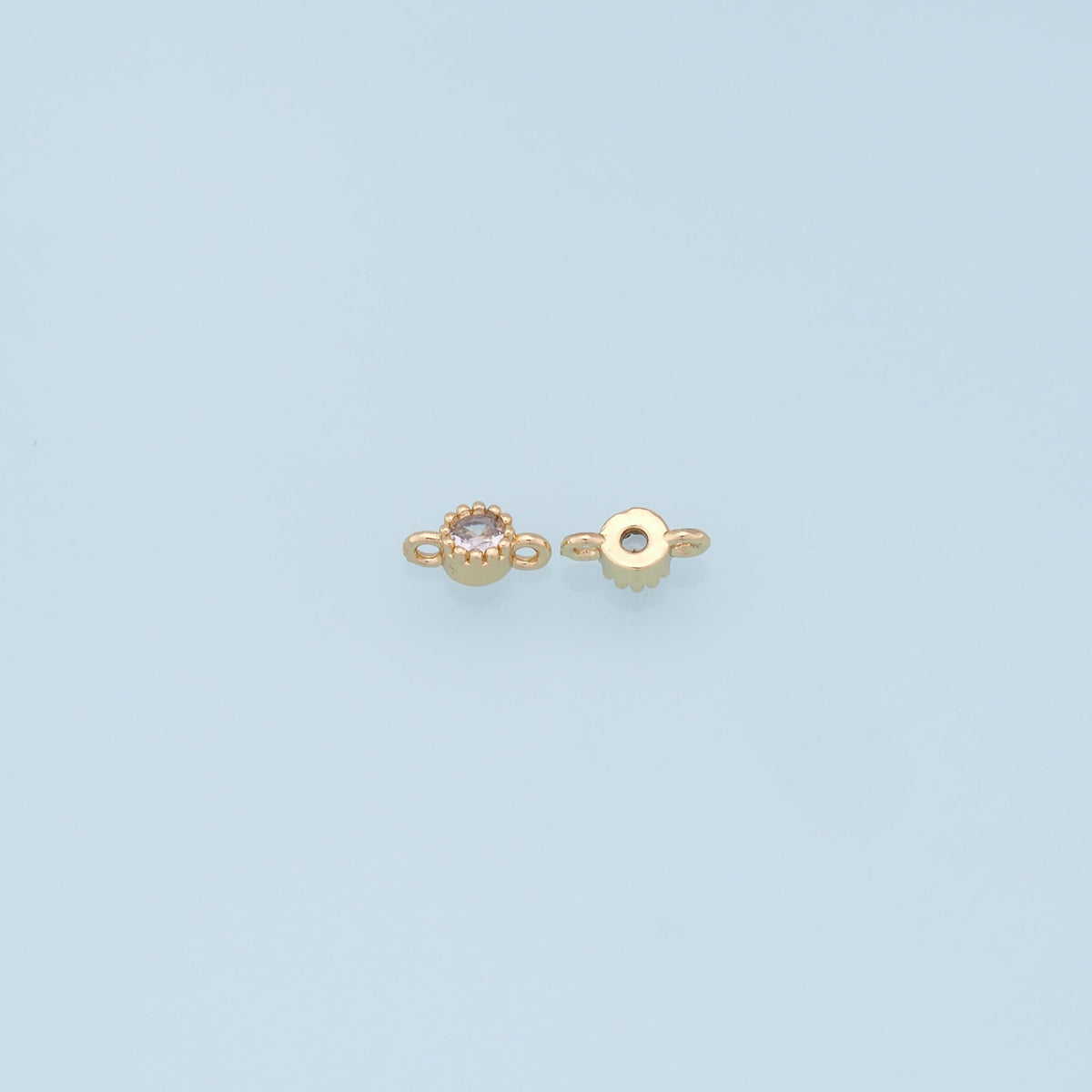 18K Gold Filled Round Connector for Jewelry Making